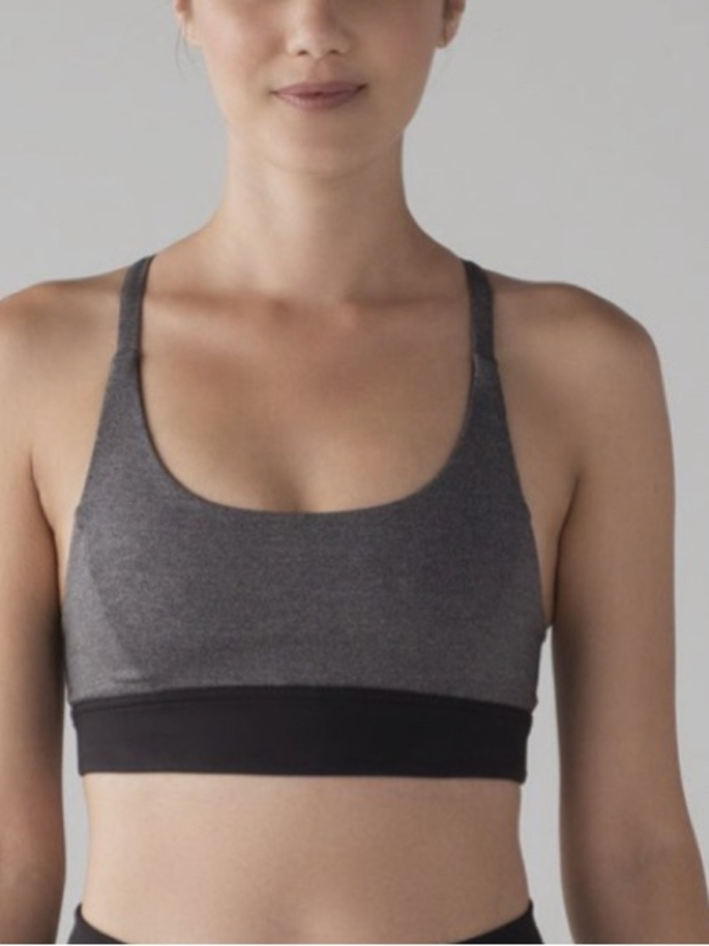 Lululemon Train Times Gray & Black Sports Bra Size 6 - Picture 2 of 5